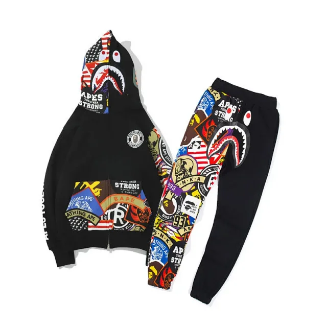 A Bathing Ape Tracksuits Shark Full-Zip Hooded Set product detail image 5