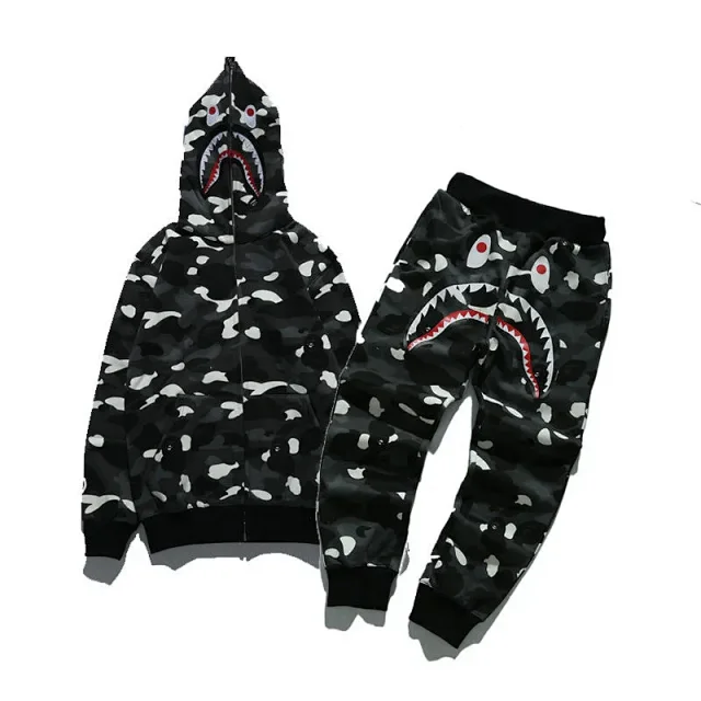 A Bathing Ape Tracksuits Shark Full-Zip Hooded Set product detail image 3