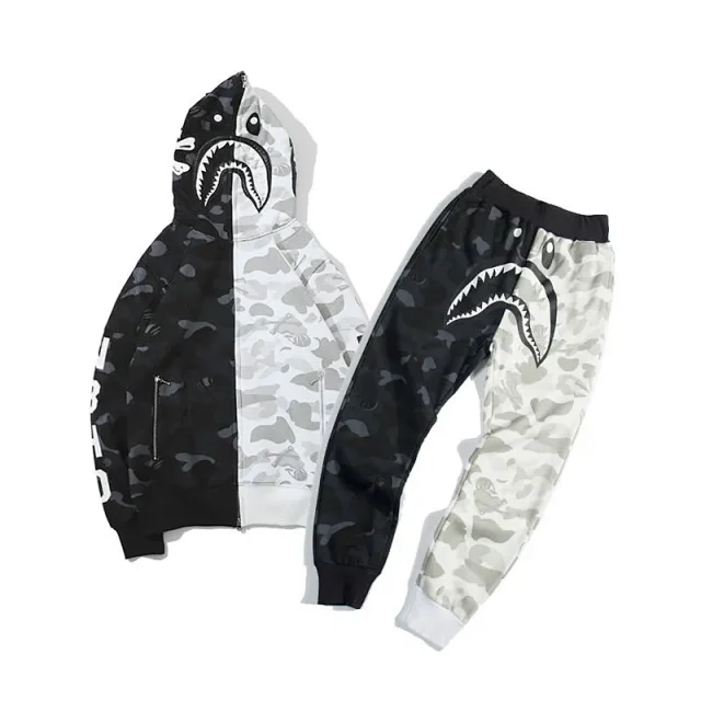 A Bathing Ape Tracksuits Shark Full-Zip Hooded Set product detail image 8