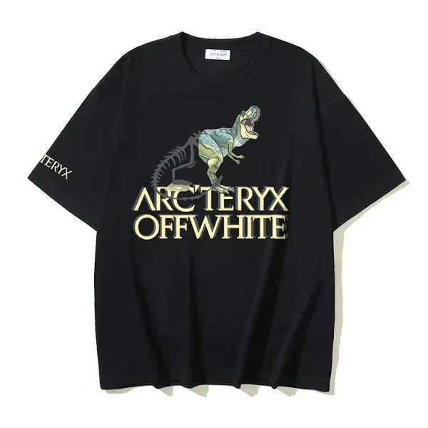 Off-White Industrial Arrow Tape Print T-Shirt Brown - 13
