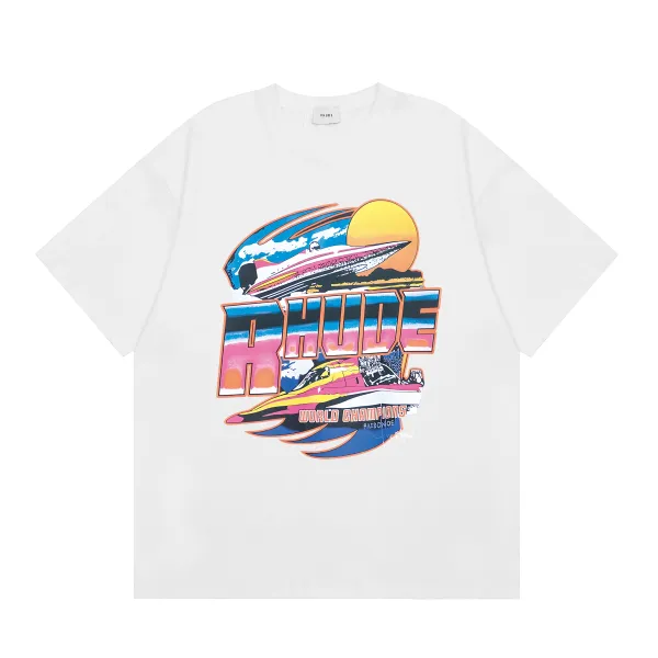 Rhude Grand Prix Black T-Shirt - 16