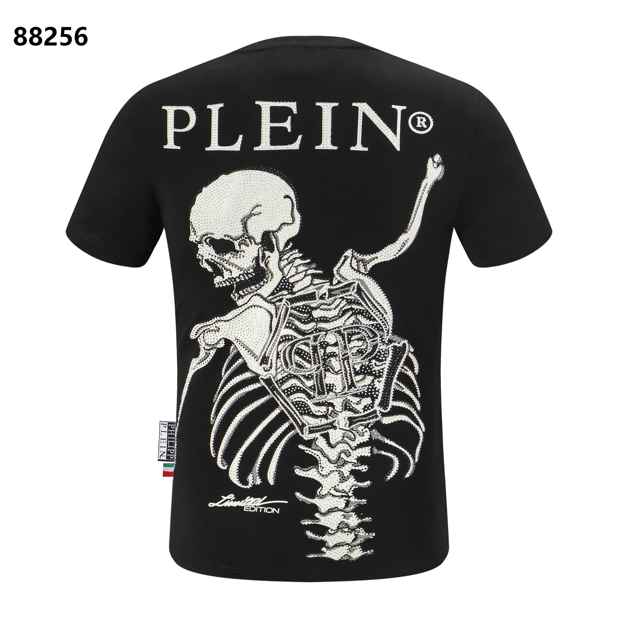 Philipp Plein PP Hexagon Rhinestone Black T-Shirt - 14