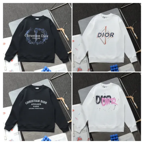 Dior Art Print Black Hoodie - 3