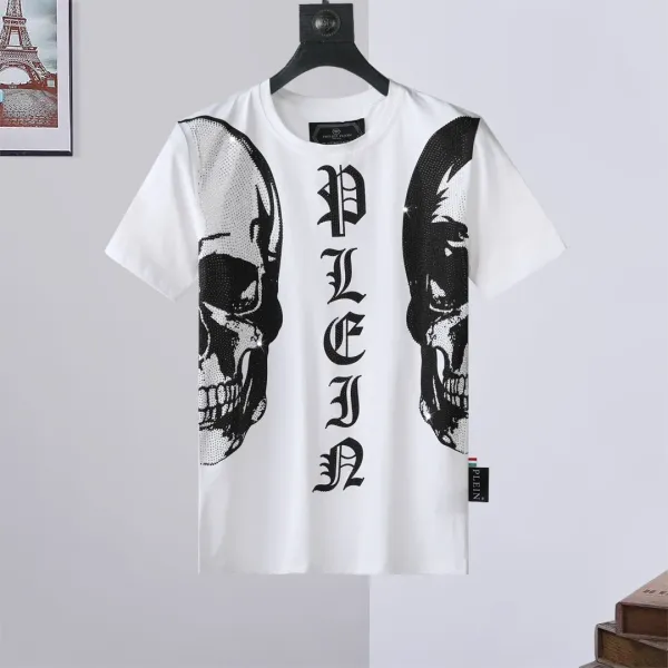 Philipp Plein PP Hexagon Rhinestone Black T-Shirt - 16