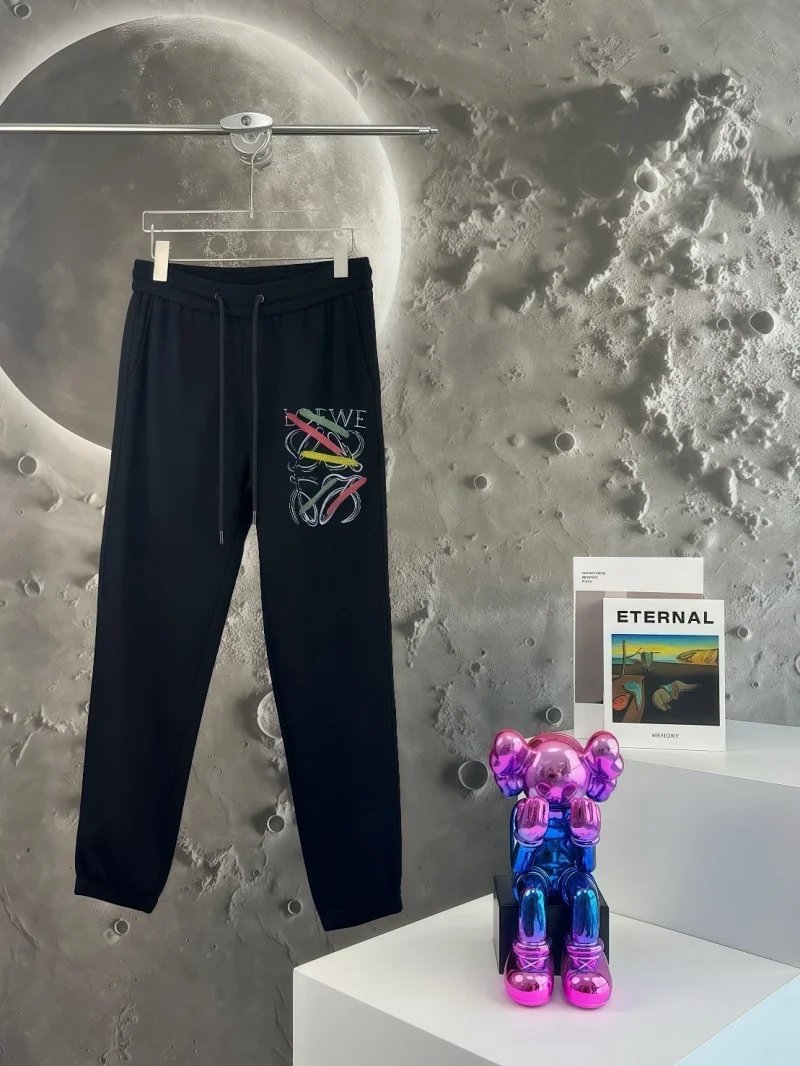 Loewe Multicolor Graphic Sweatpants Black