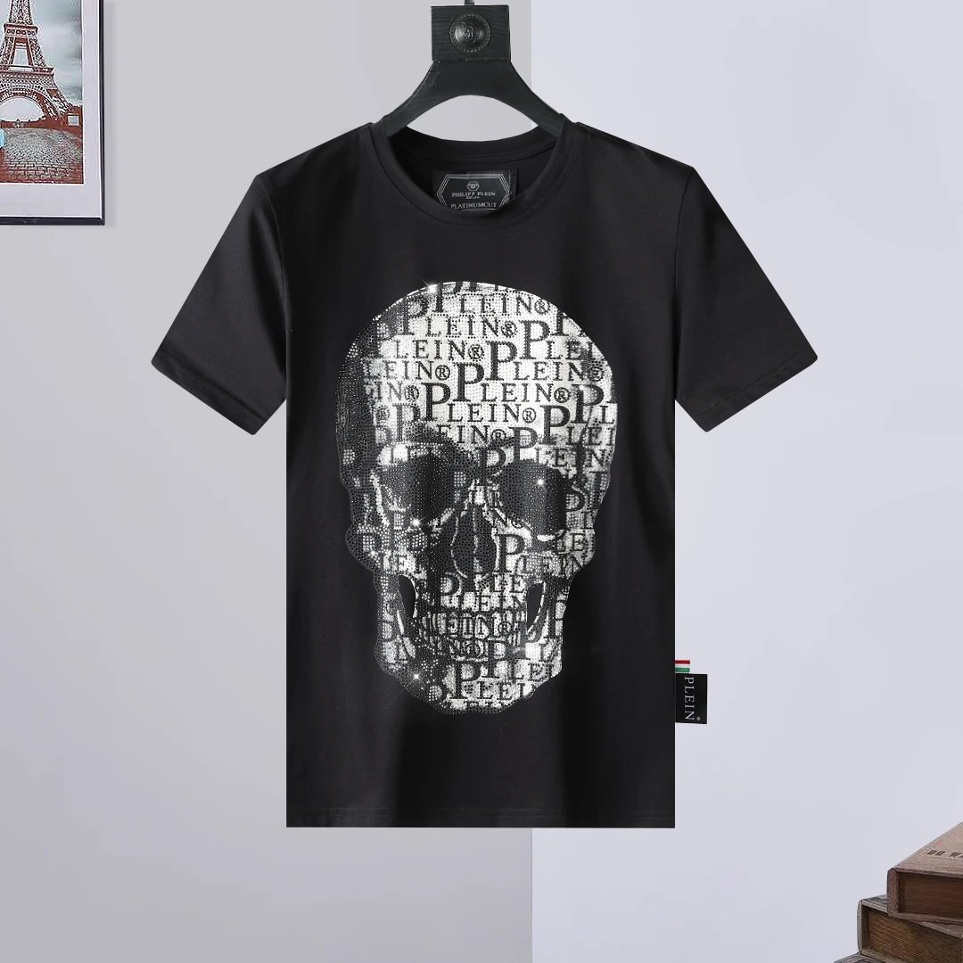 Philipp Plein Platinum Cut All-Over Print Skull & Ornament White T-Shirt - 13