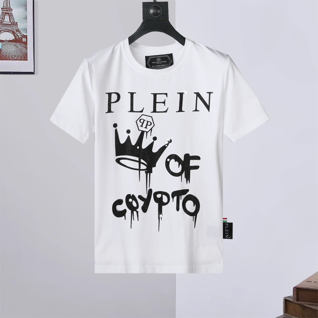 Philipp Plein PP Hexagon Rhinestone Black T-Shirt - 17