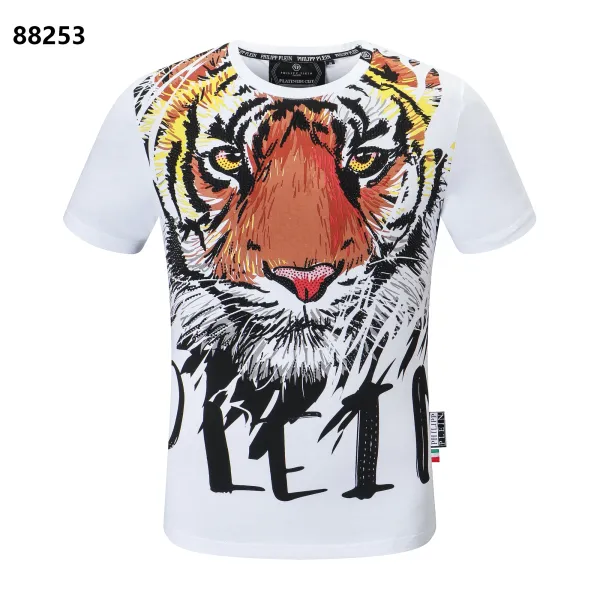 Philipp Plein PP Hexagon Rhinestone Black T-Shirt - 13