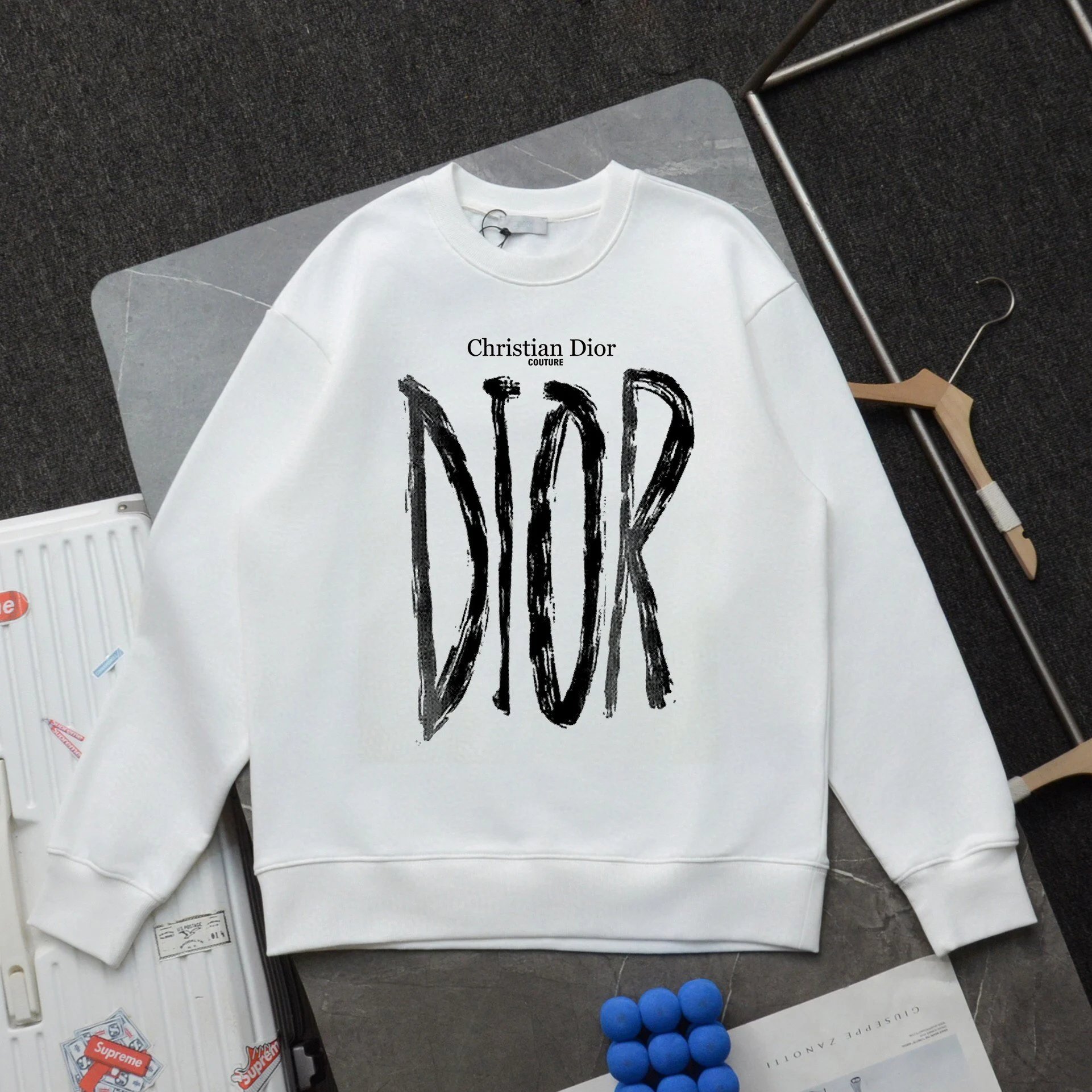 Dior Dragon Embroidered Black Hoodie - 11