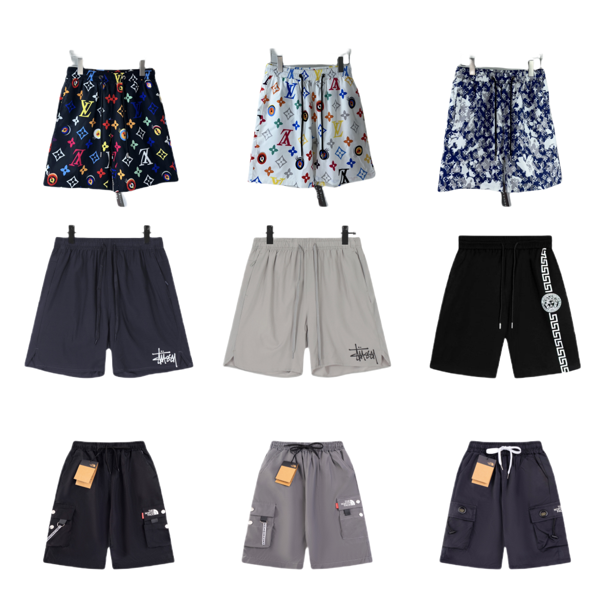 Versace Medusa Chain Print White Shorts - 3