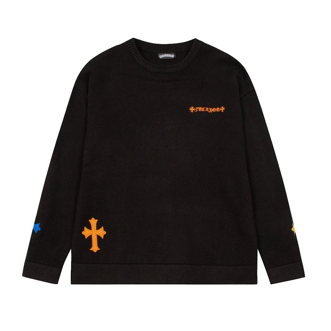 Chrome Hearts Long Sleeve Tee Black Pink Embroidery T-Shirt product detail 16 in Litbuy spreadsheet finds