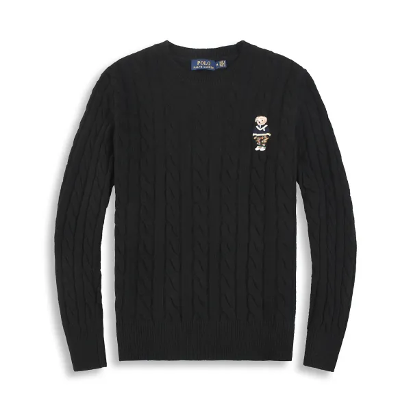 Polo Ralph Lauren Cable Knit Sweater Black - 11