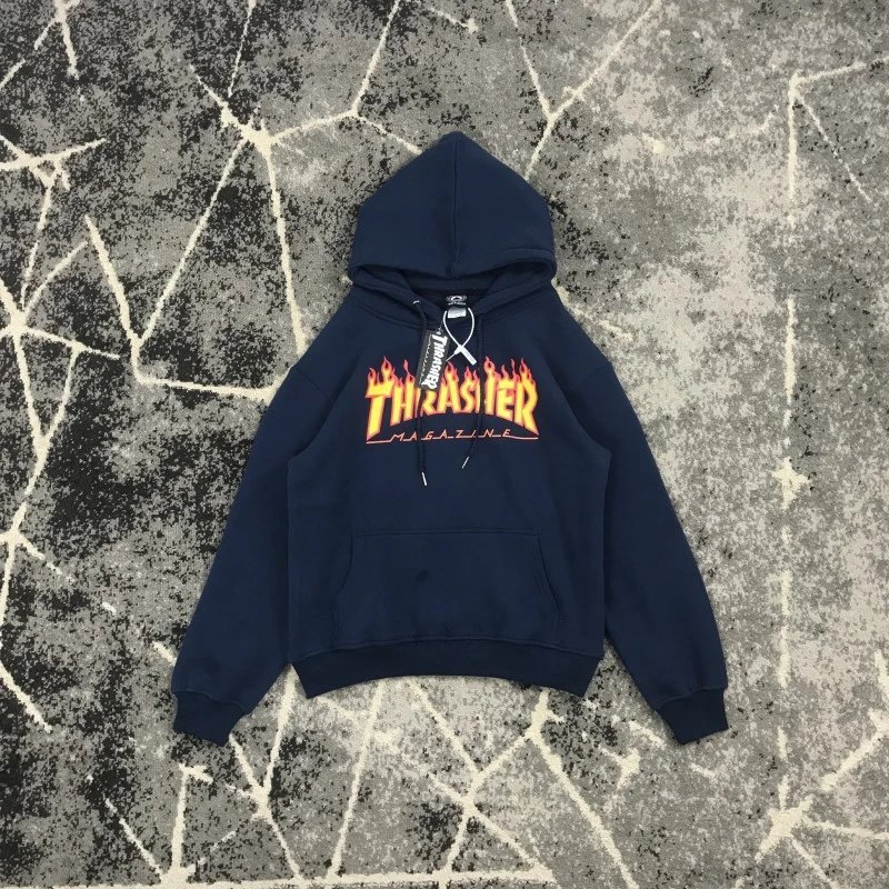 Thrasher Flame Logo Hoodie Burgundy - 11