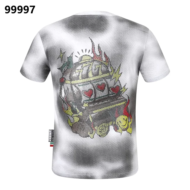 Philipp Plein T-Shirts Graphic Rhinestone T-Shirt product detail image 12