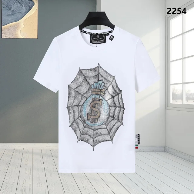 Philipp Plein T-Shirts Short-Sleeve Crew-Neck Graphic T-Shirt product detail image 15