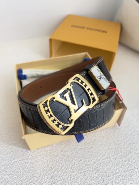 Dior Oblique Monogram Gray Canvas Belt with Gold-Tone Hexagonal Buckle - 14
