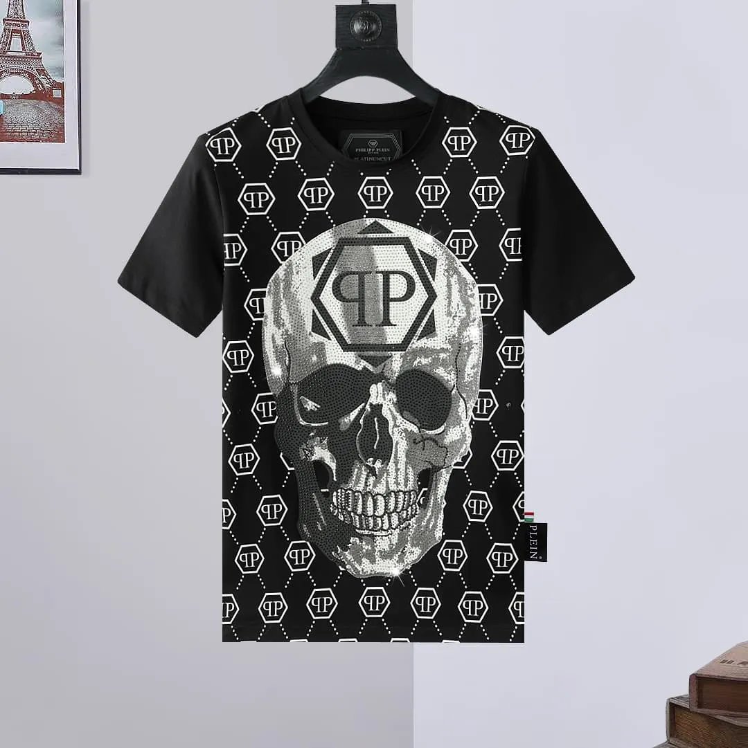 Philipp Plein Platinum Cut Spiderweb Money Bag White T-Shirt - 12