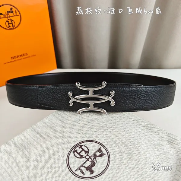 Prada Saffiano Leather Belt with Oval Logo Buckle Navy Blue Belt - 13