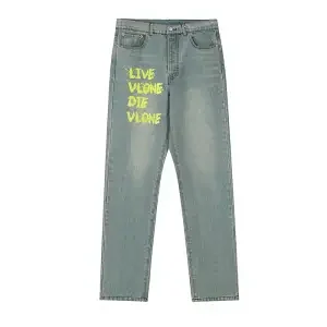 Unbranded Jeans Graphic Print Straight-Leg product detail image 11