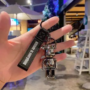 Medicom Toy Bearbrick Pink Clear Keychain Jewelry - 16