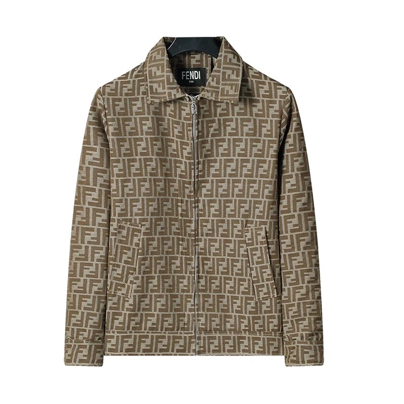 Gucci GG Monogram Jacquard Zip-Up Jacket Beige Outerwear - 13