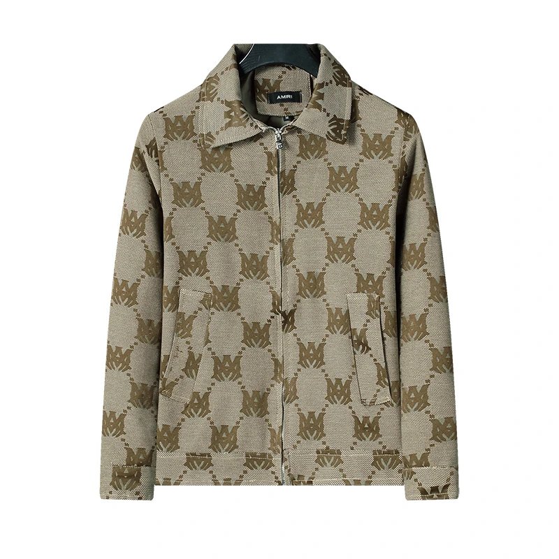 Gucci GG Monogram Jacquard Zip-Up Jacket Beige Outerwear - 11
