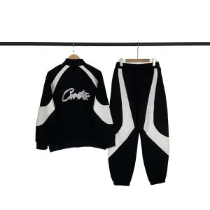 Corteiz Tracksuit Black with Gray Paneling - 12