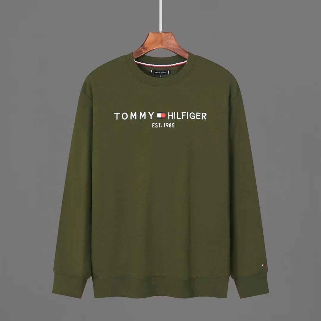 Tommy Hilfiger 1985 Heritage Embroidered Sweatshirt Gray Hoodie - 14
