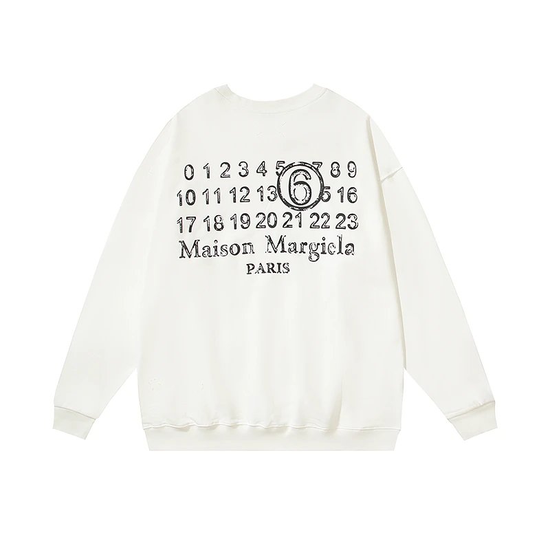Off-White Hoodie with Numeric Hood Trim and Stitched X Logo White Hoodie - 15