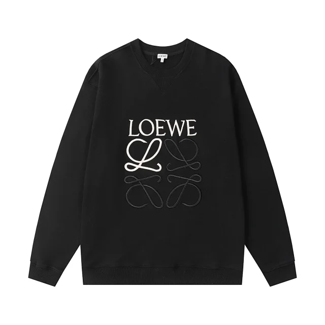 Loewe Hoodies & Sweatshirts Crewneck sweatshirt with embroidered Anagram logo product detail image 8