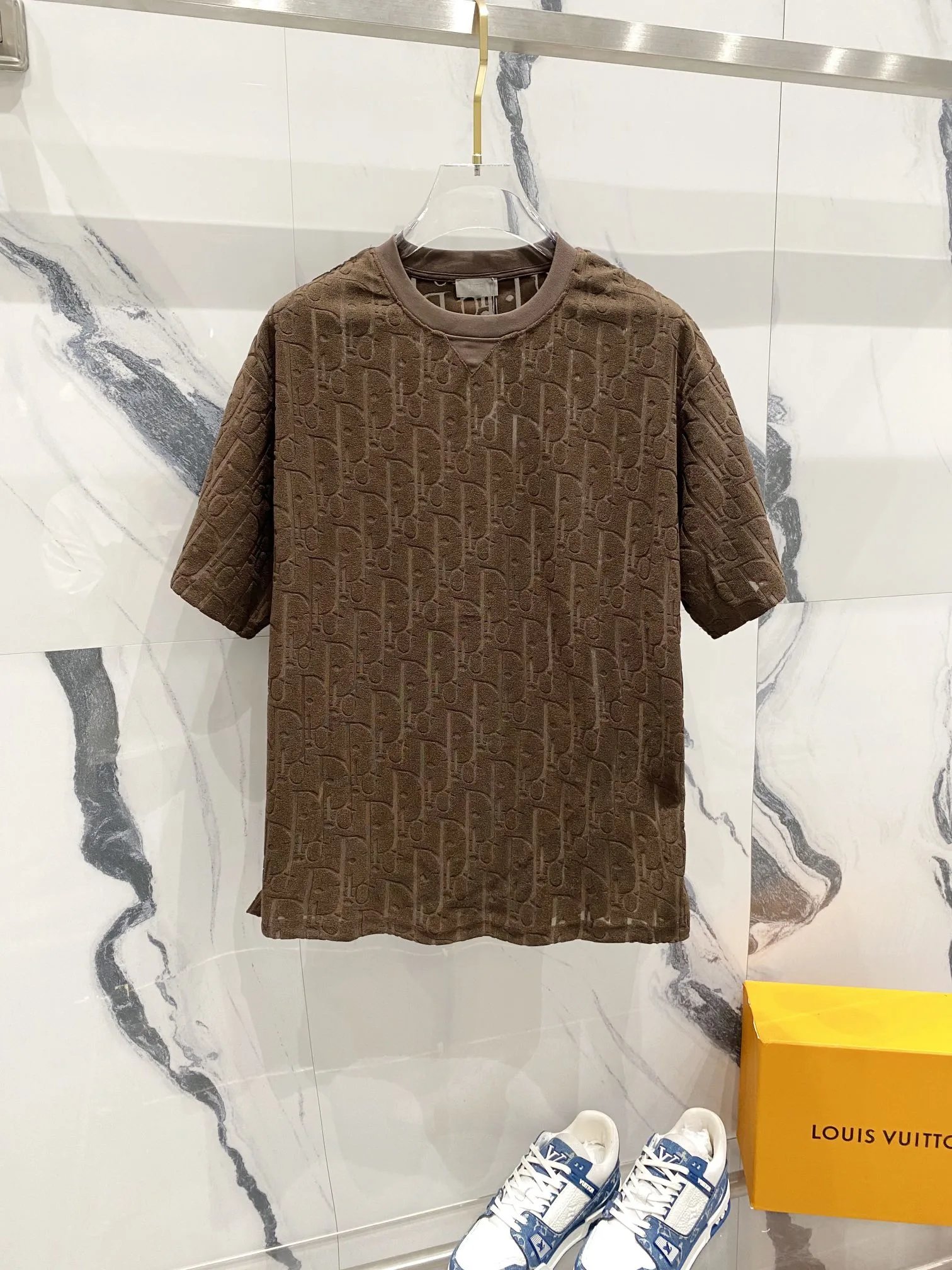 Dior T-Shirt Brown Monogram Pattern
