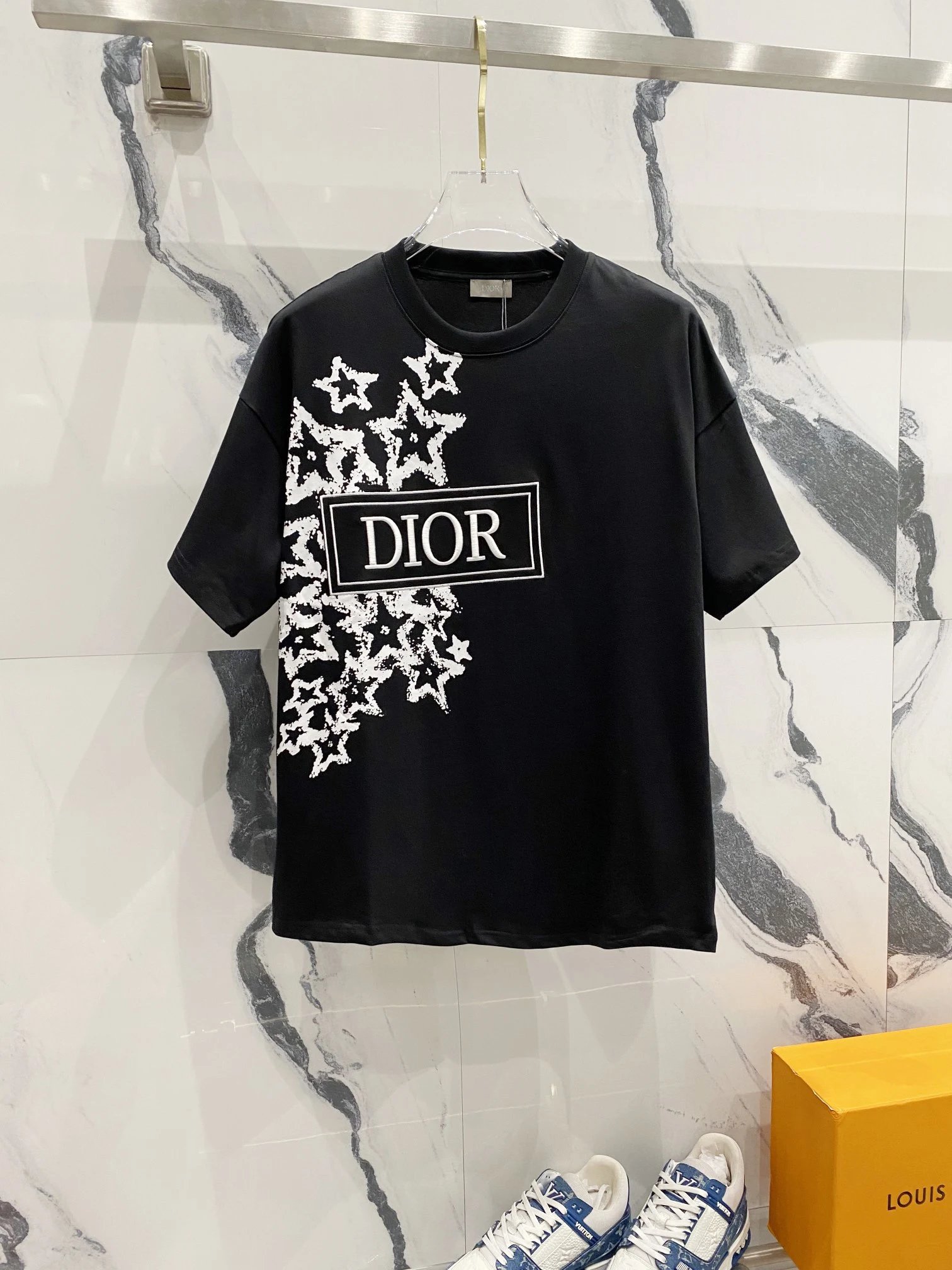 Dior 47 Varsity Stripe Tee Navy