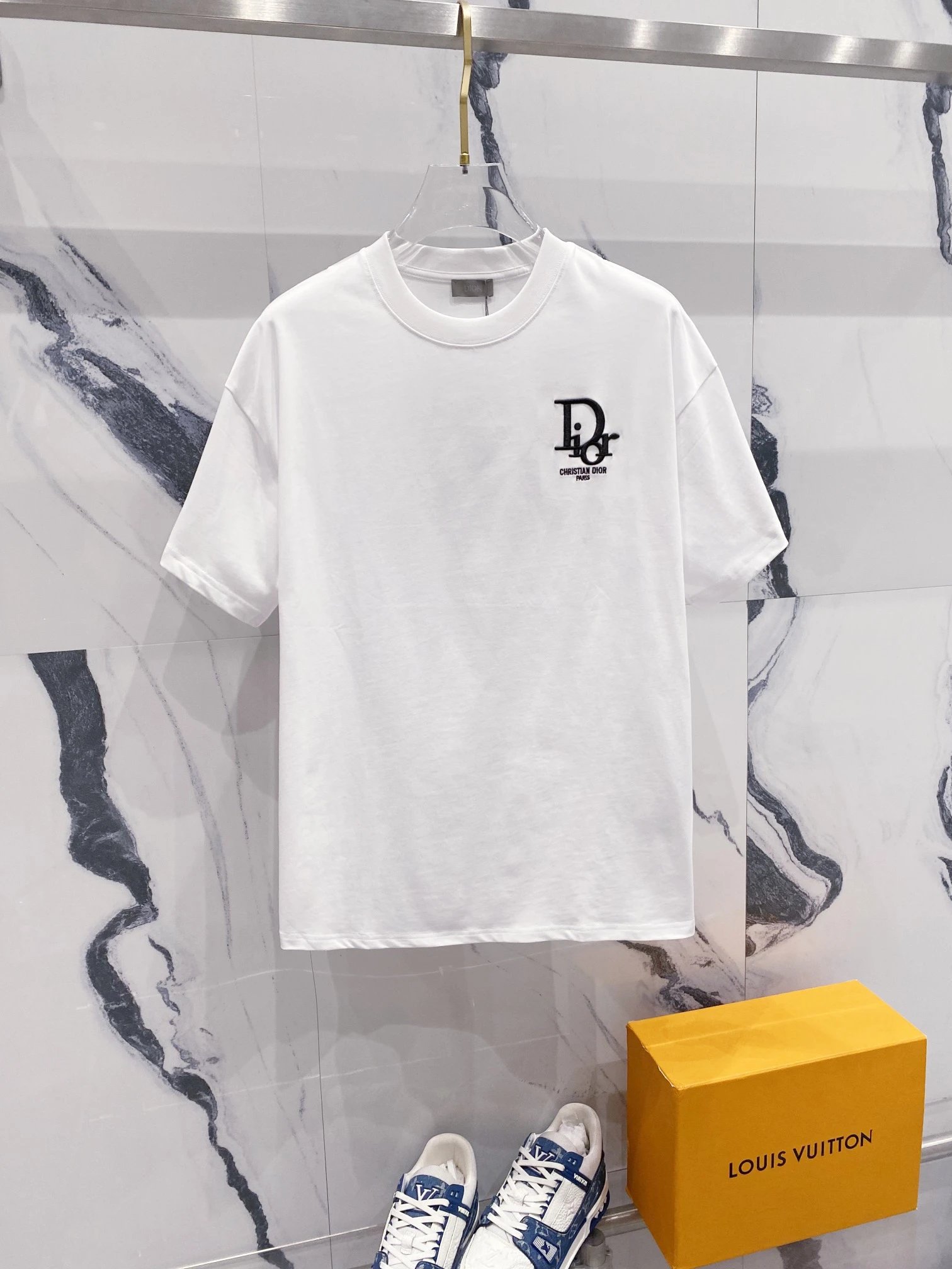 Dior CD Icon Logo Tee White