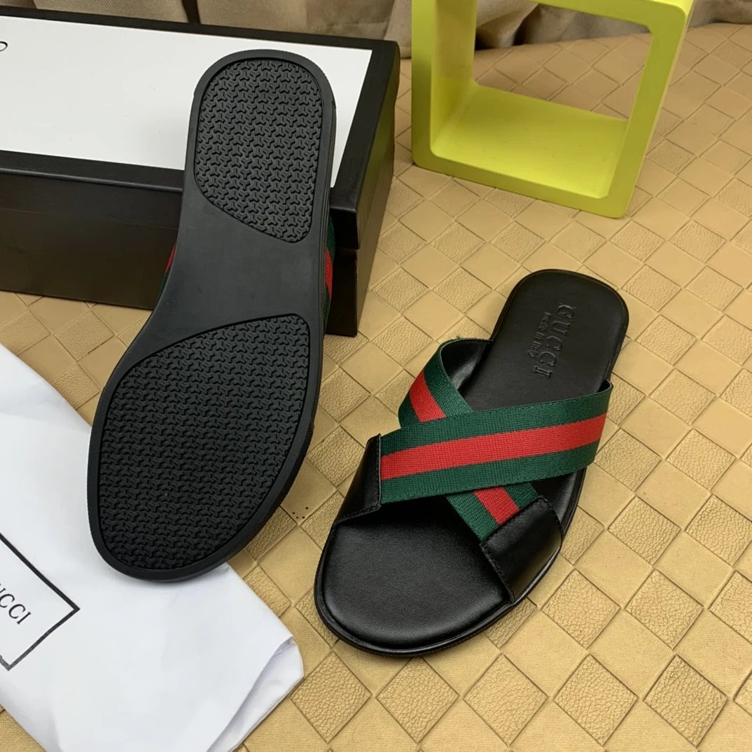 Gucci Web Stripe Slide Sandals Black Slippers product detail 2 in Litbuy spreadsheet finds