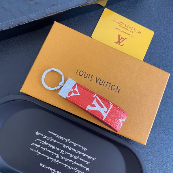 Louis Vuitton Monogram Red Leather Key Holder Accessories - 1