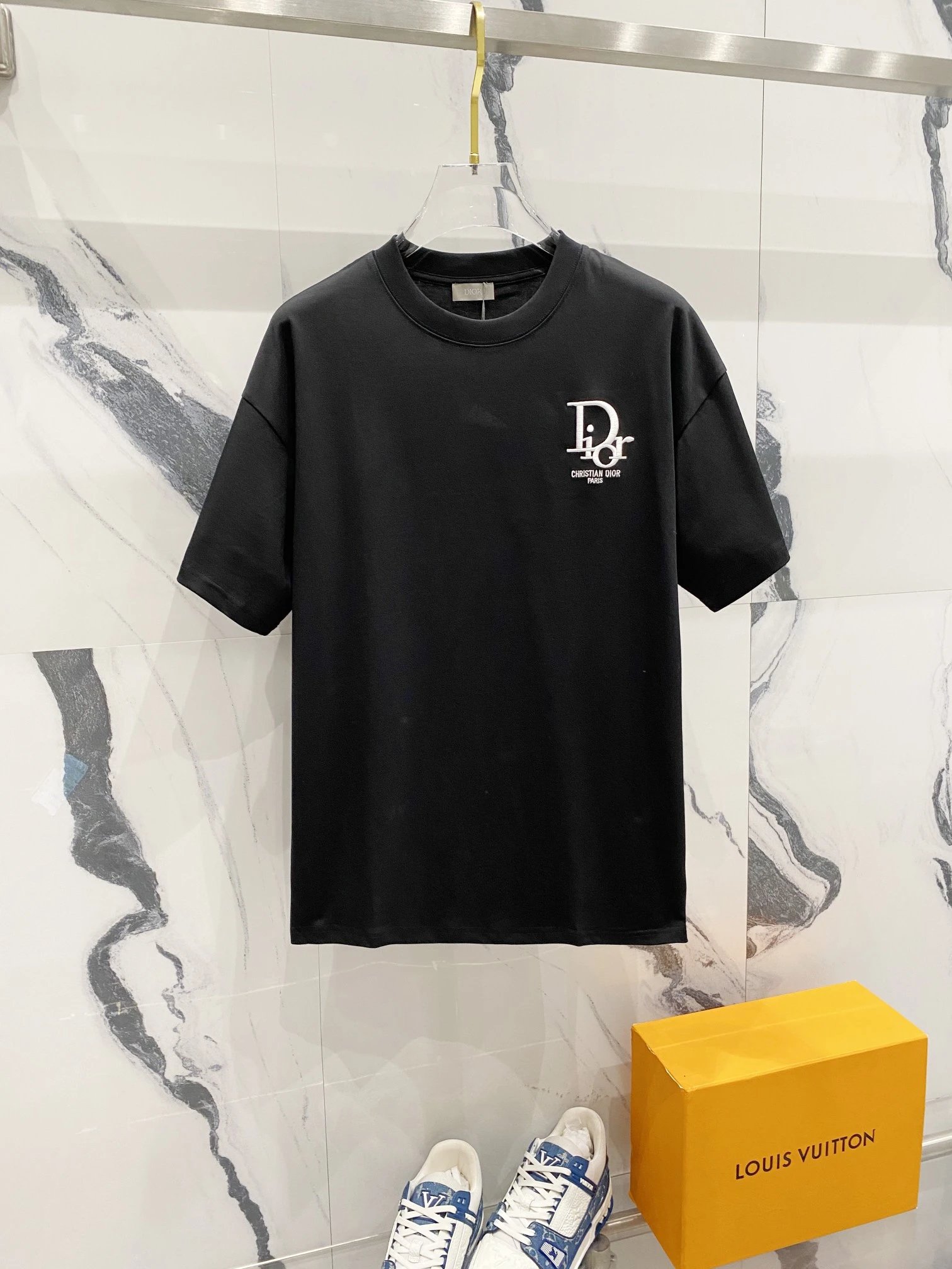 Dior CD Icon Logo Tee Black