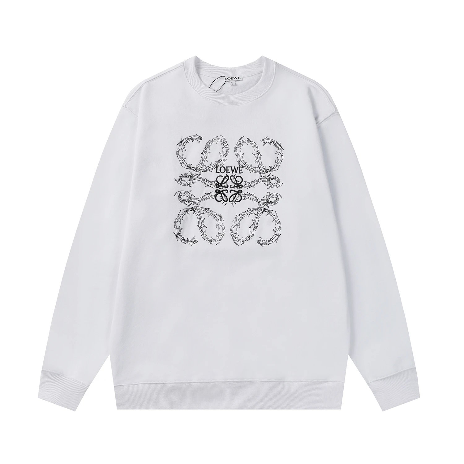 Loewe Anagram Spray-Paint Effect Black Hoodie - 5