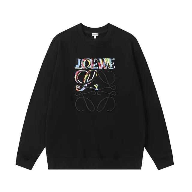 Loewe Hoodies & Sweatshirts Crewneck sweatshirt with embroidered Anagram logo product detail image 6
