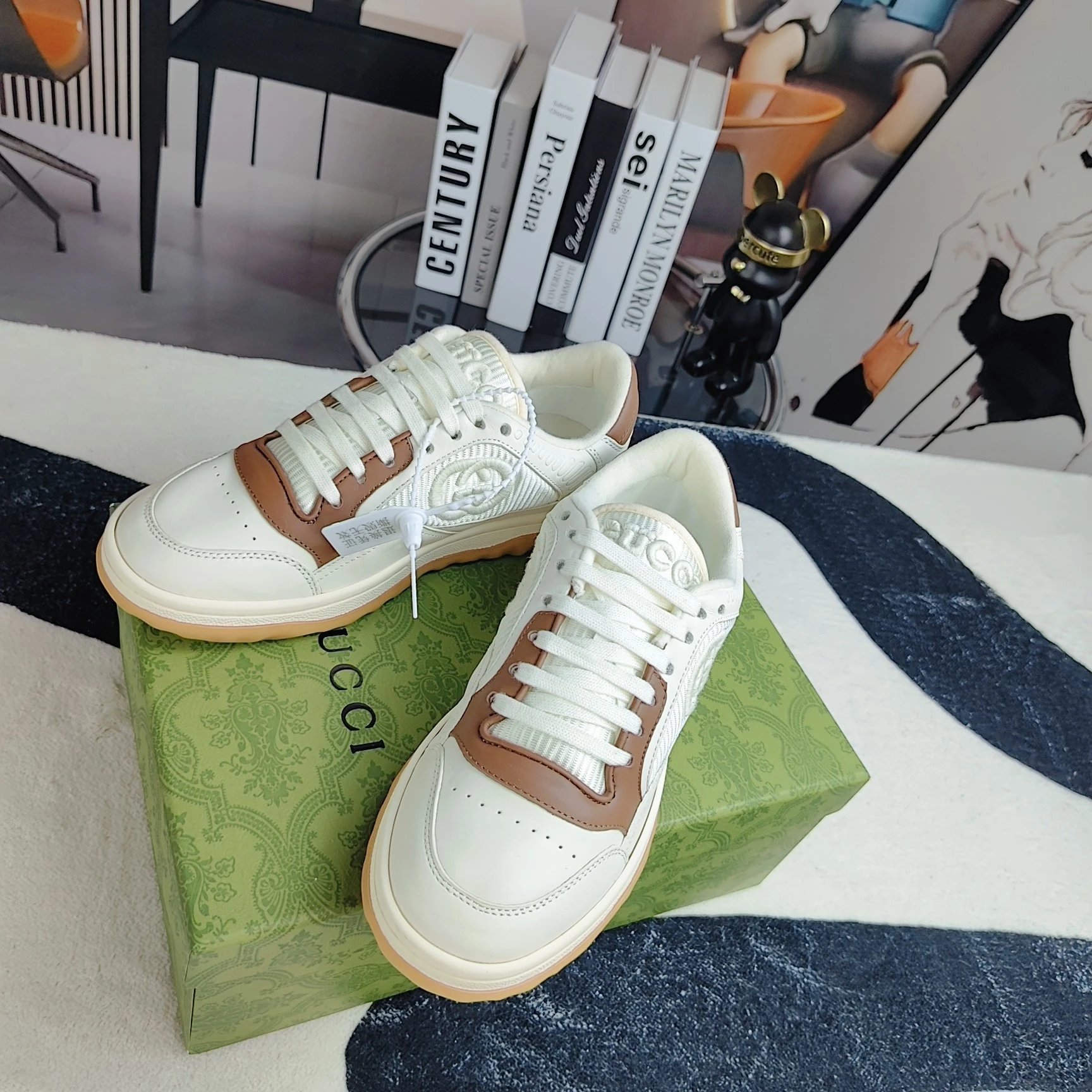 Gucci Re-Web Low Top White Brown