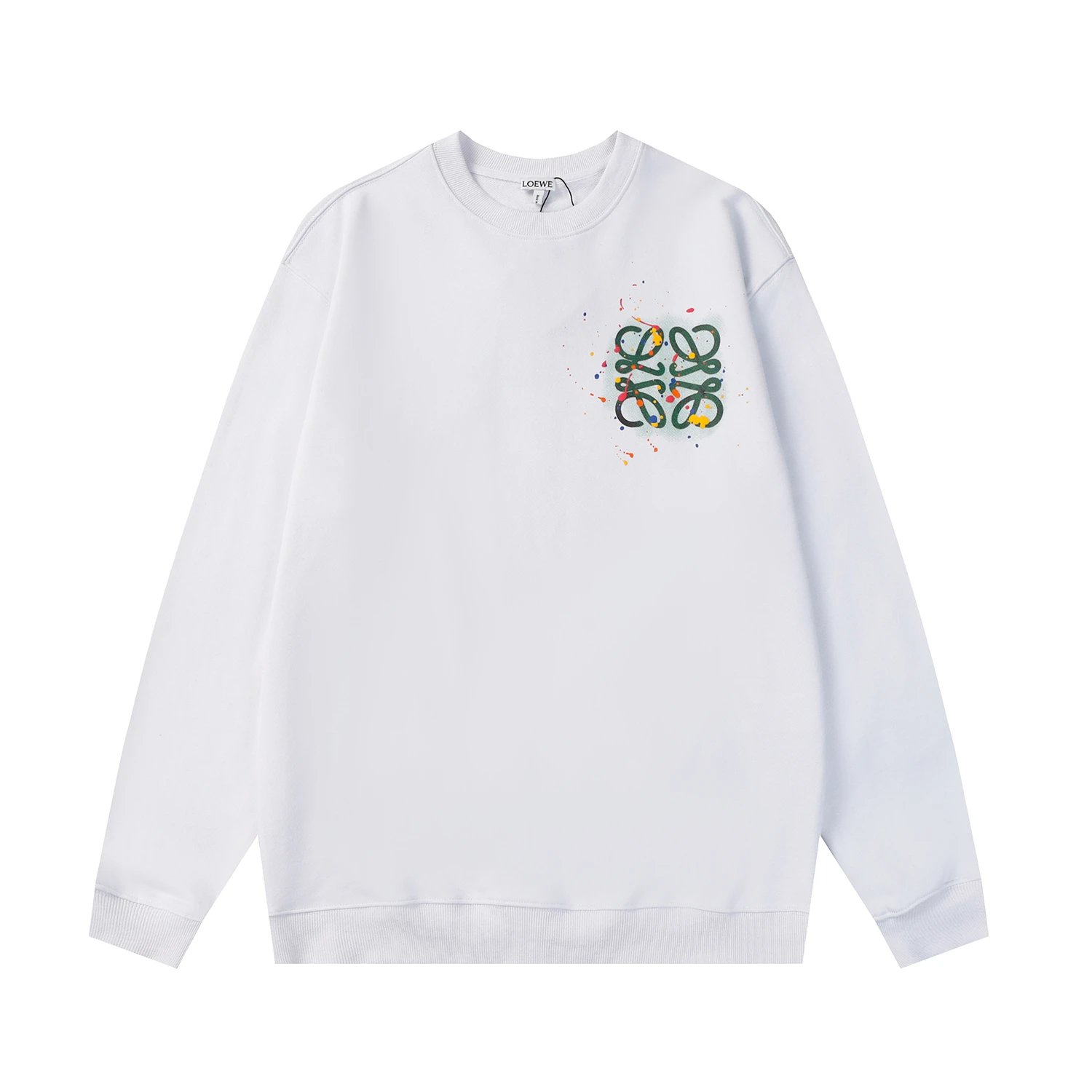 Loewe Anagram Spray-Paint Effect Black Hoodie - 4