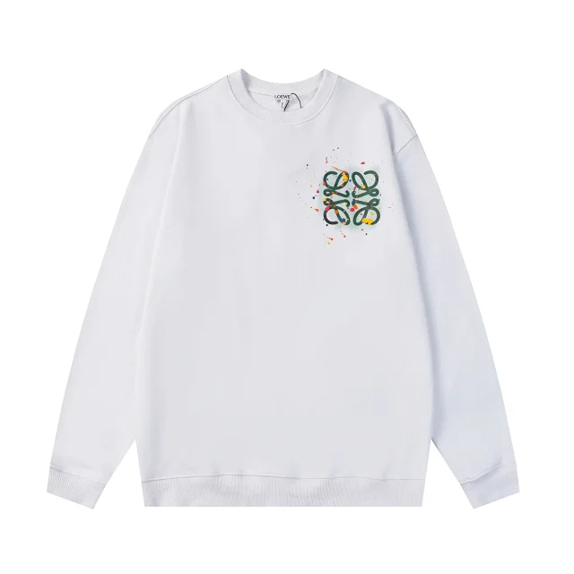 Loewe Hoodies & Sweatshirts Crewneck sweatshirt with embroidered Anagram logo product detail image 3