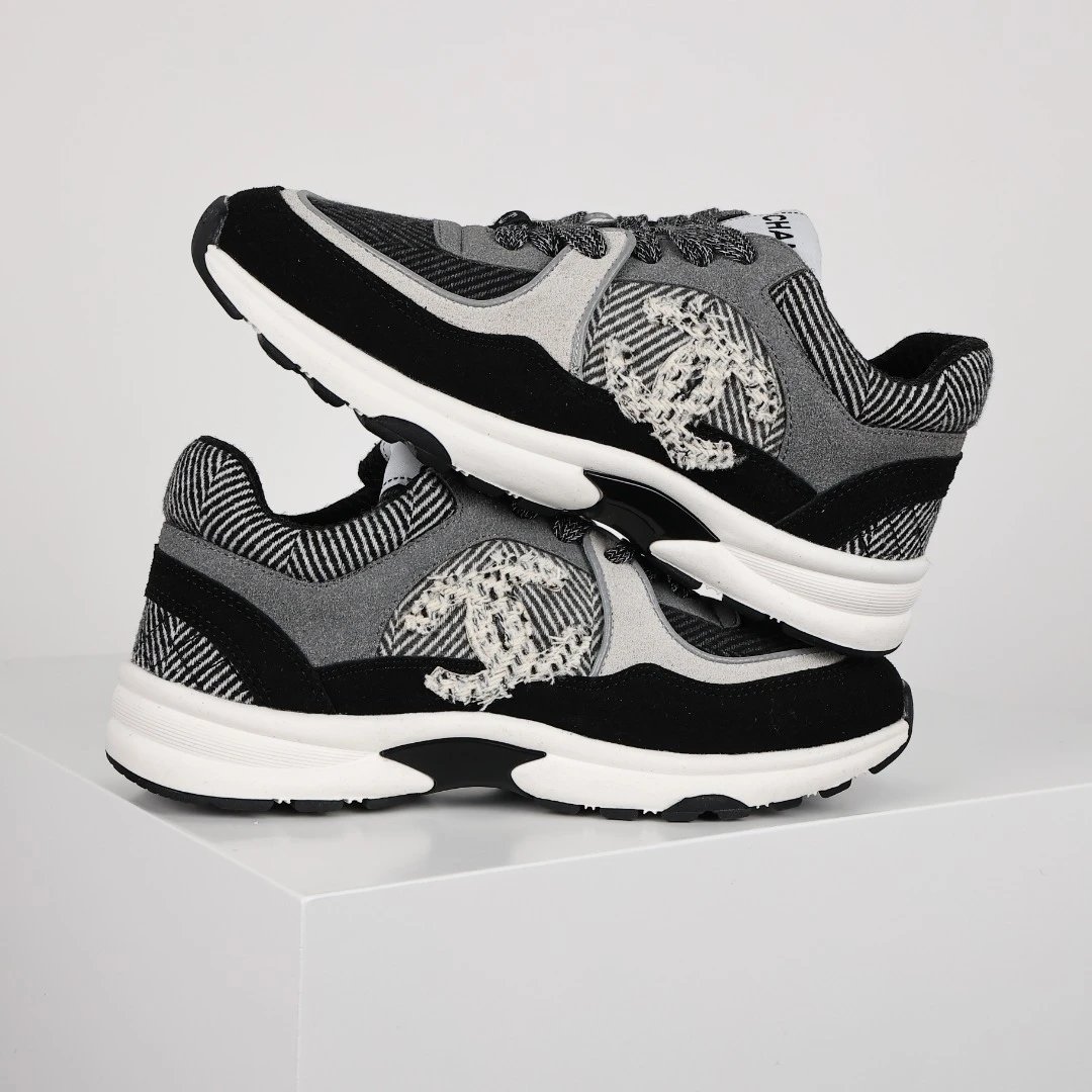 Chanel Sneakers Black and White