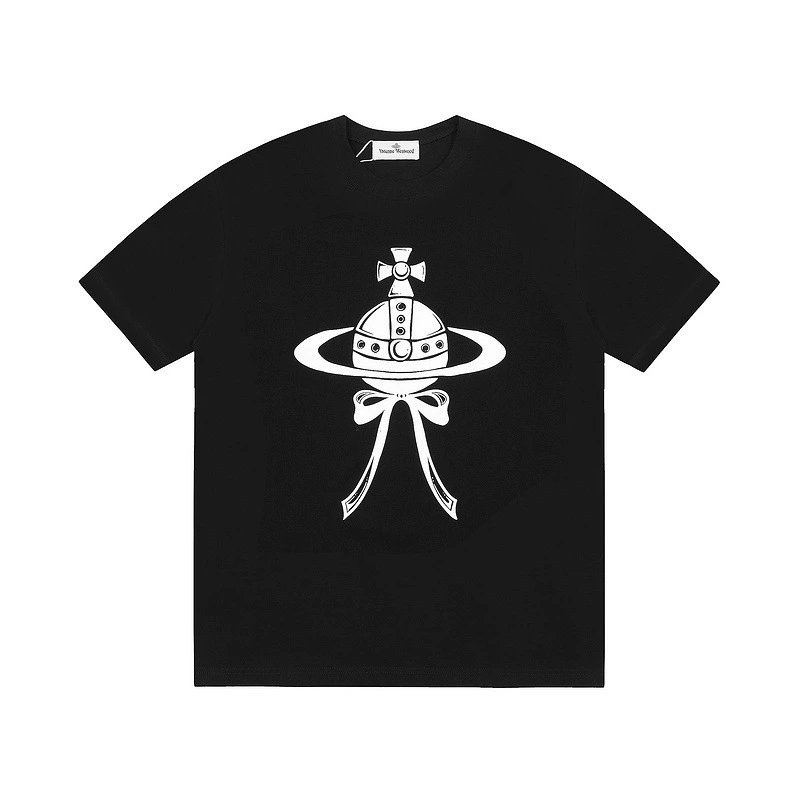Vivienne Westwood Bow Orb Graphic Tee Black White