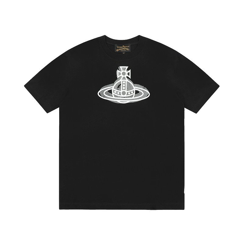 Vivienne Westwood Chalk Orb Print Tee Black Silver