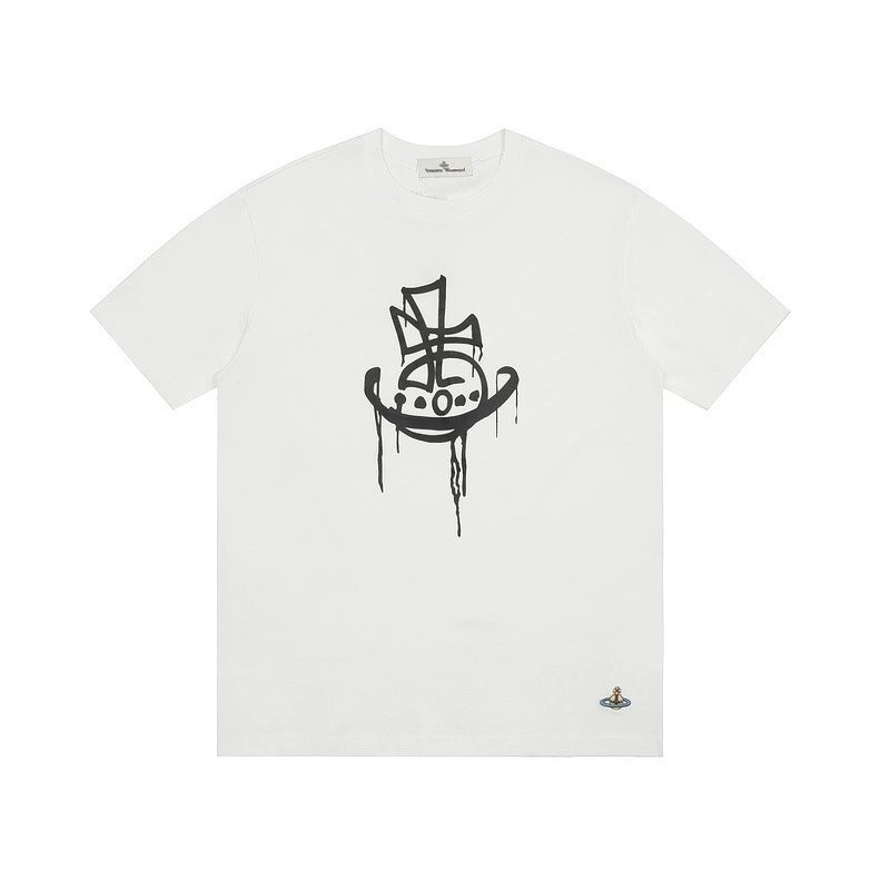 Vivienne Westwood Graffiti Drip Orb Tee White