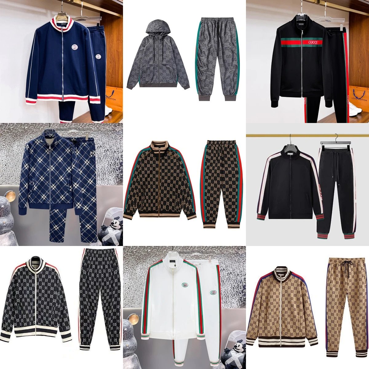 Design Plaid Track Suit Green Multicolor Sets Tracksuit product detail 2 in Litbuy spreadsheet finds