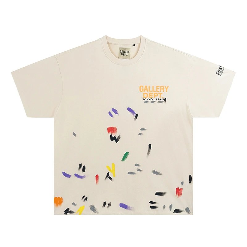 Gallery Dept Tokyo Paint Splash Tee Cream