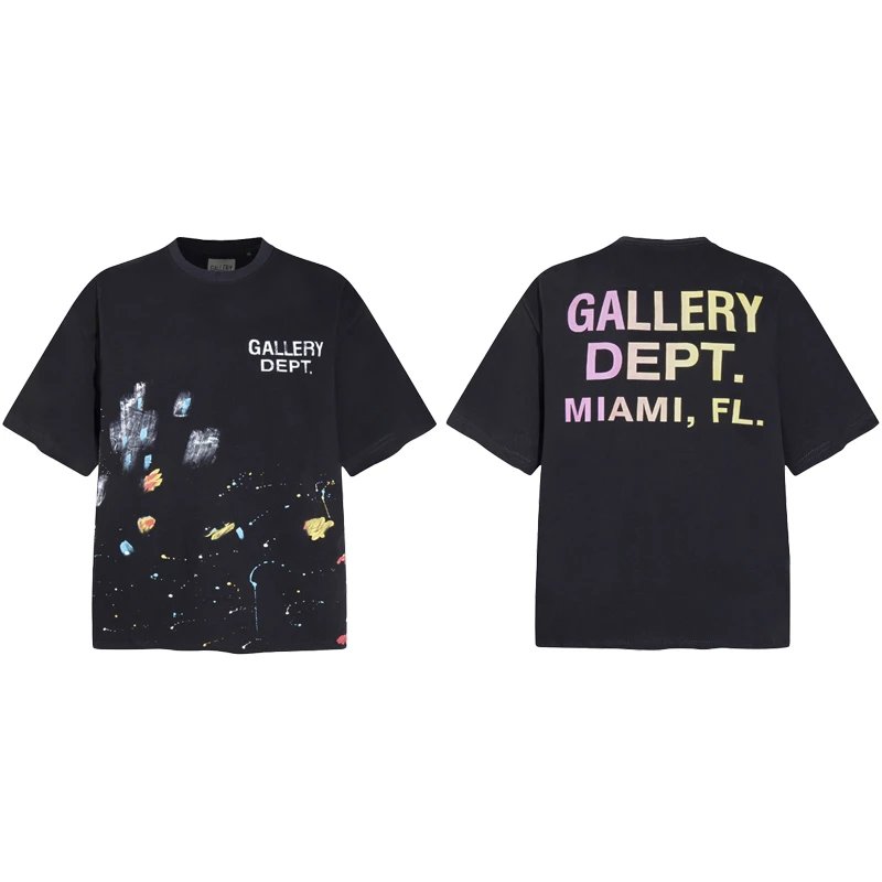 Gallery Dept Miami FL Paint Splatter Tee Black