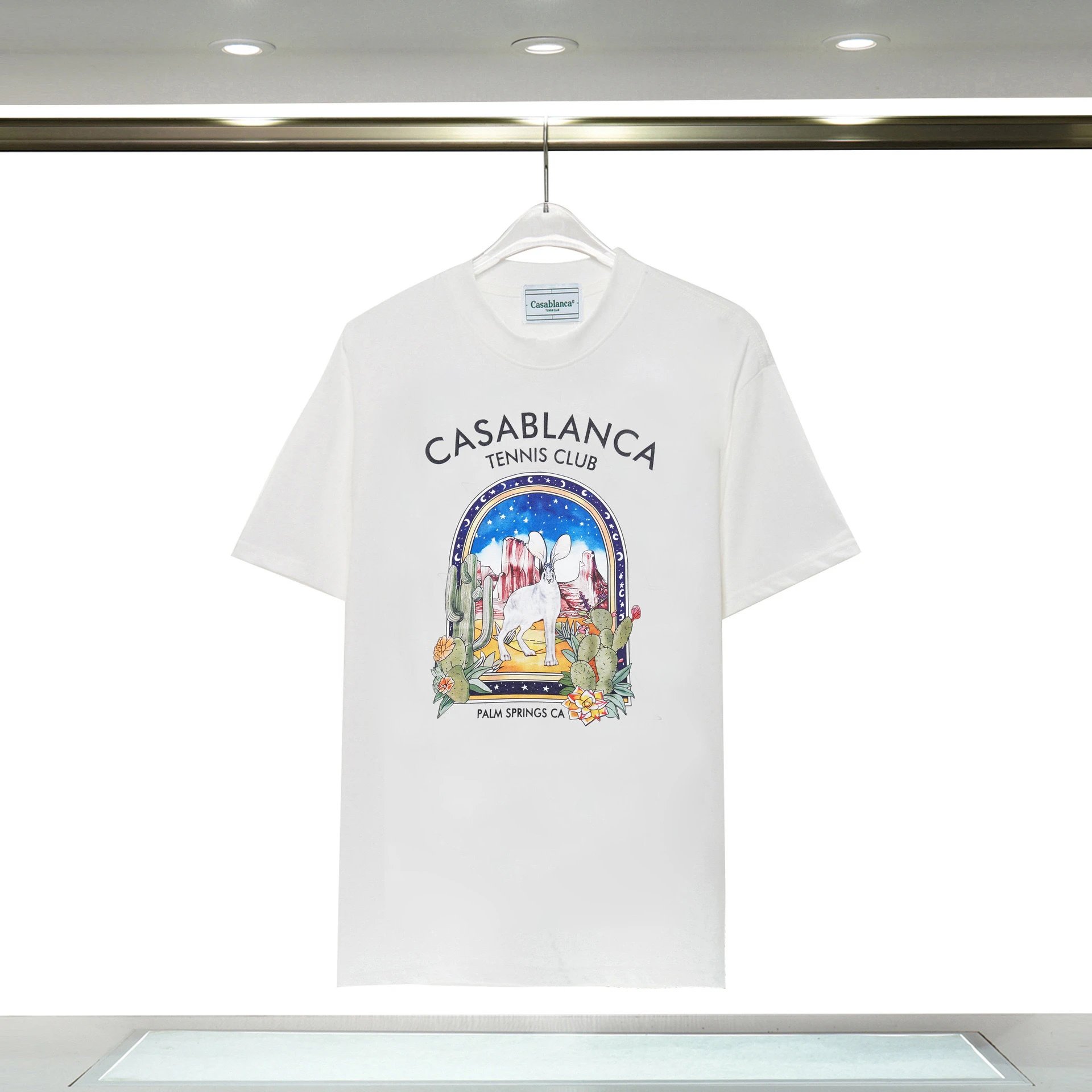 Casablanca Tennis Club Palm Springs Graphic Tee White