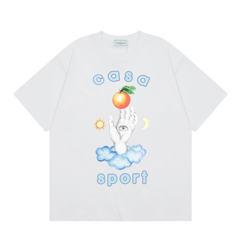 Casablanca Casa Sport Orange Graphic Tee White